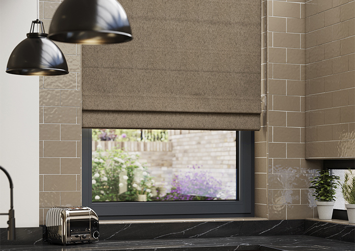 Wexley, Soft Truffle - Twist&Fit Roman Blind - Image 5